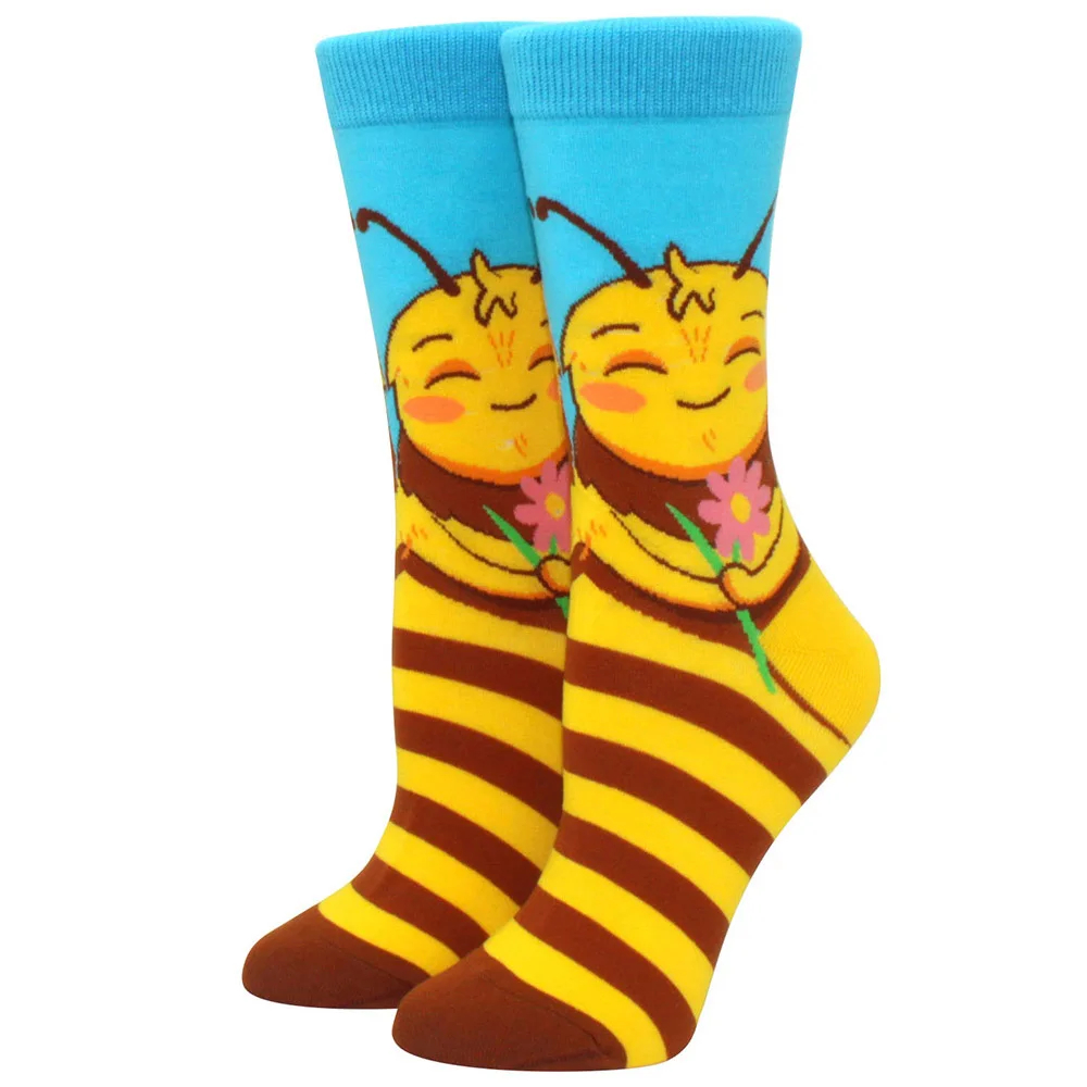 Happy Honeybee Crew Socks - Ice Cream Cake