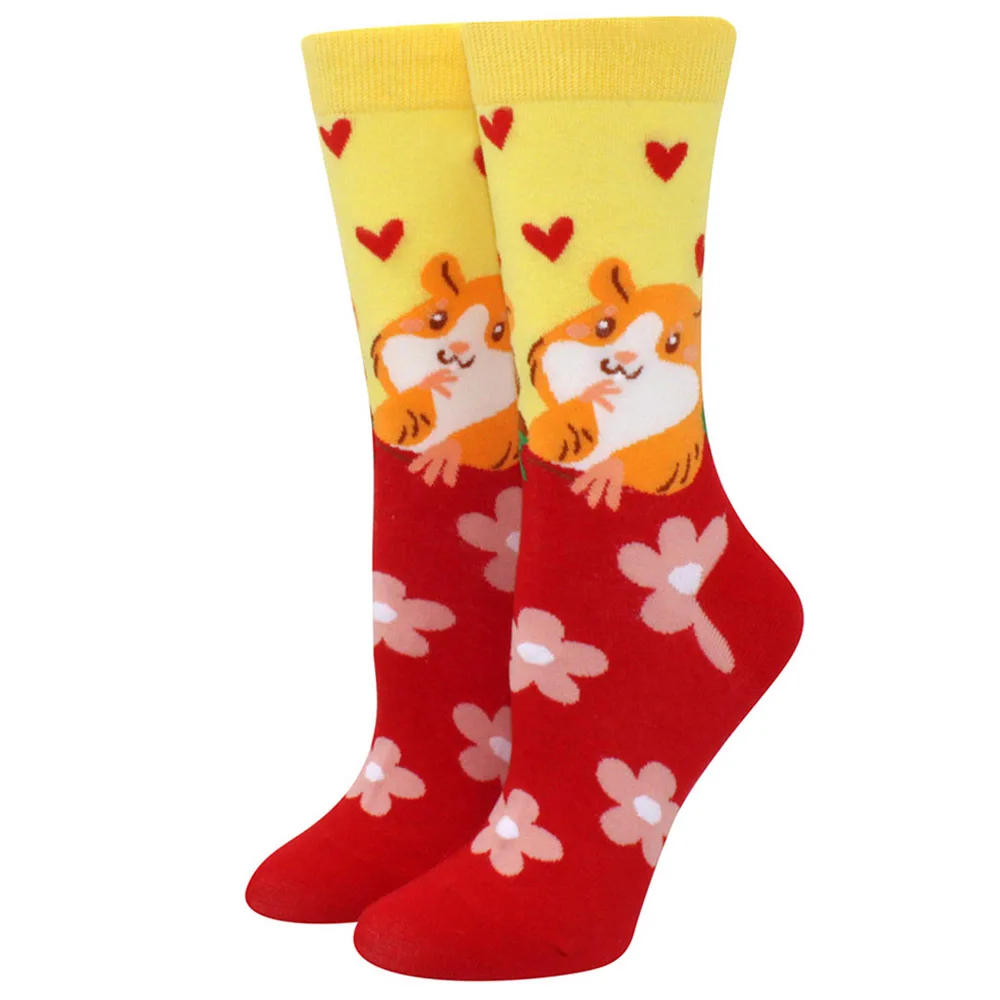 Loving Hamster Crew Socks - Ice Cream Cake