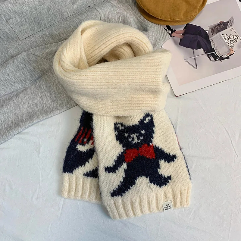 Knitted Teddy Bear Scarf