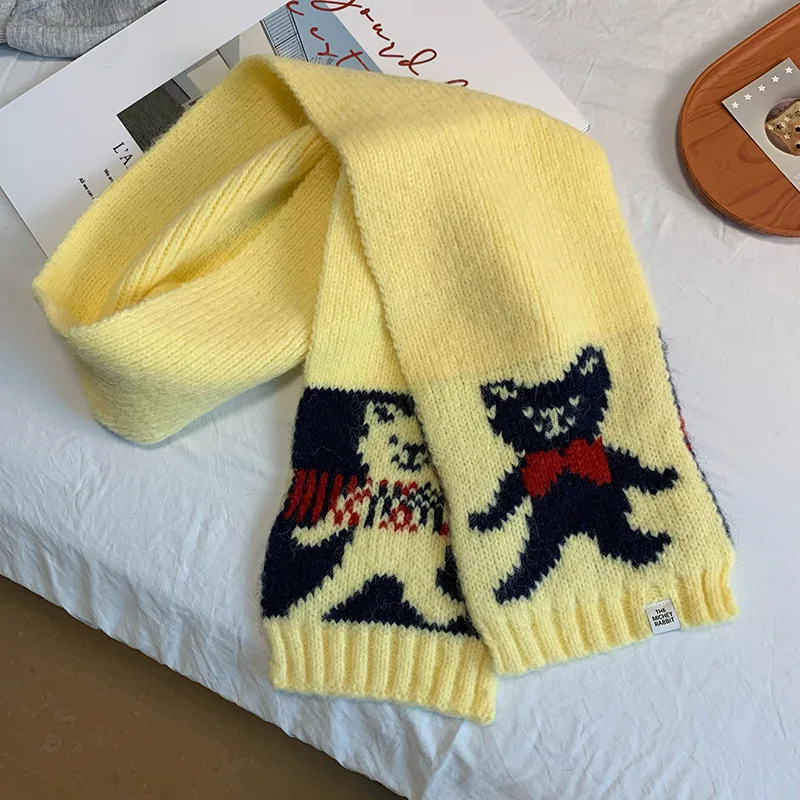Knitted Teddy Bear Scarf