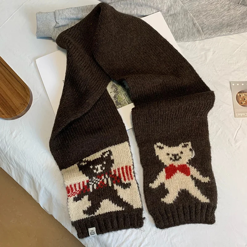 Knitted Teddy Bear Scarf