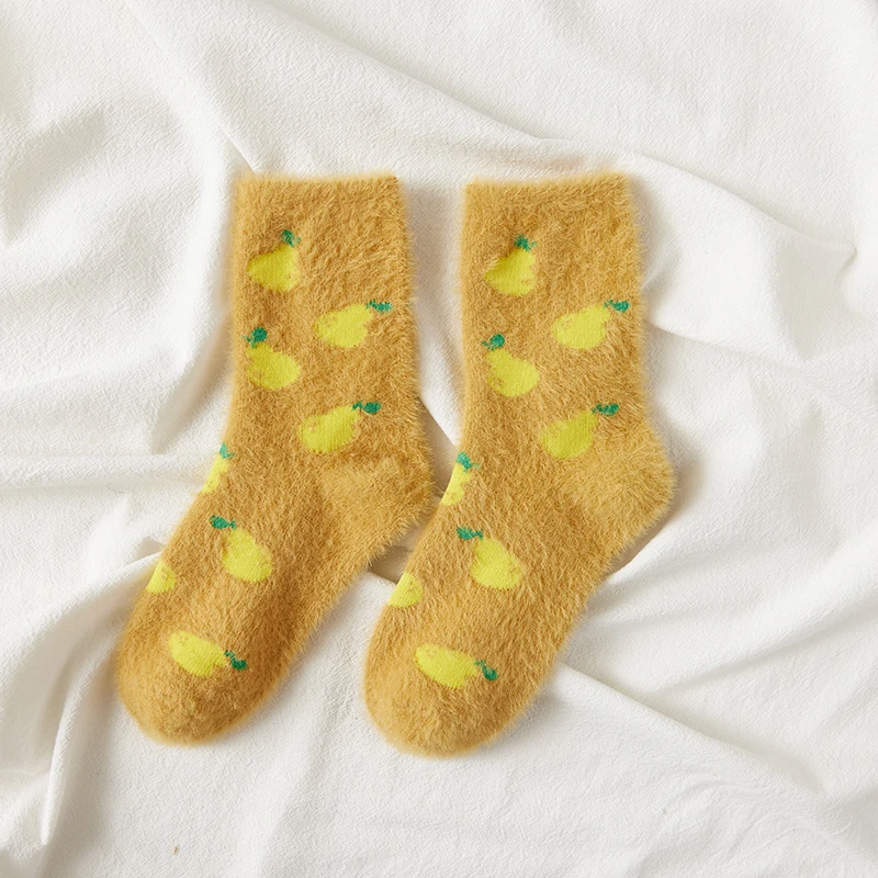 Fluffy Illustration Ankle Socks (9 Designs)