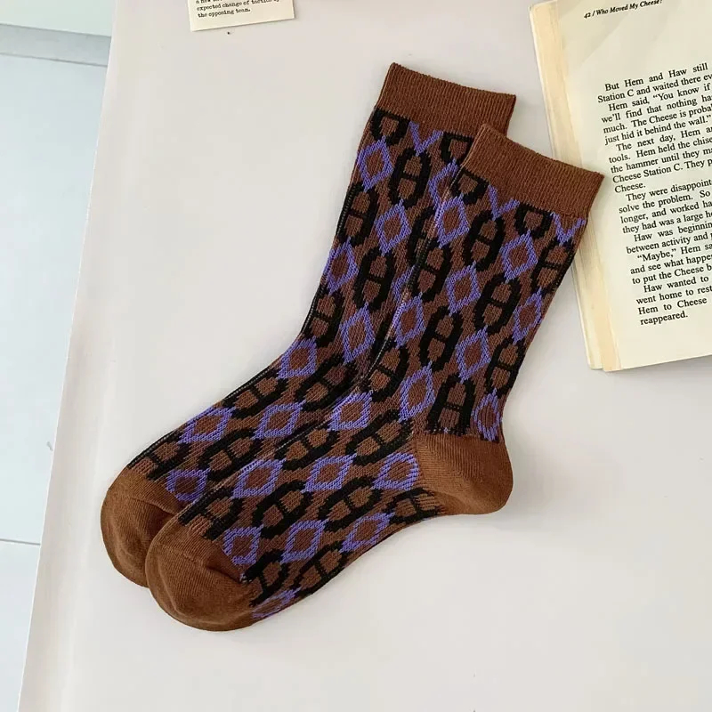 Mix Pattern Crew Socks - Ice Cream Cake