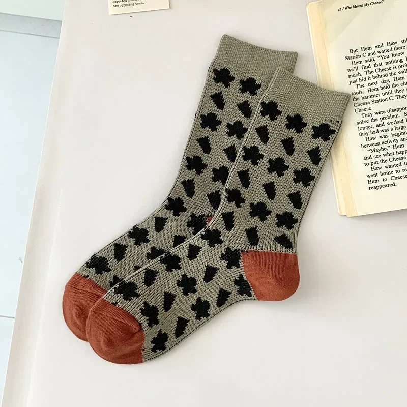 Mix Pattern Crew Socks - Ice Cream Cake