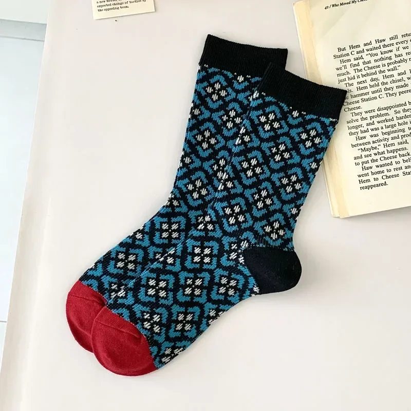 Mix Pattern Crew Socks - Ice Cream Cake