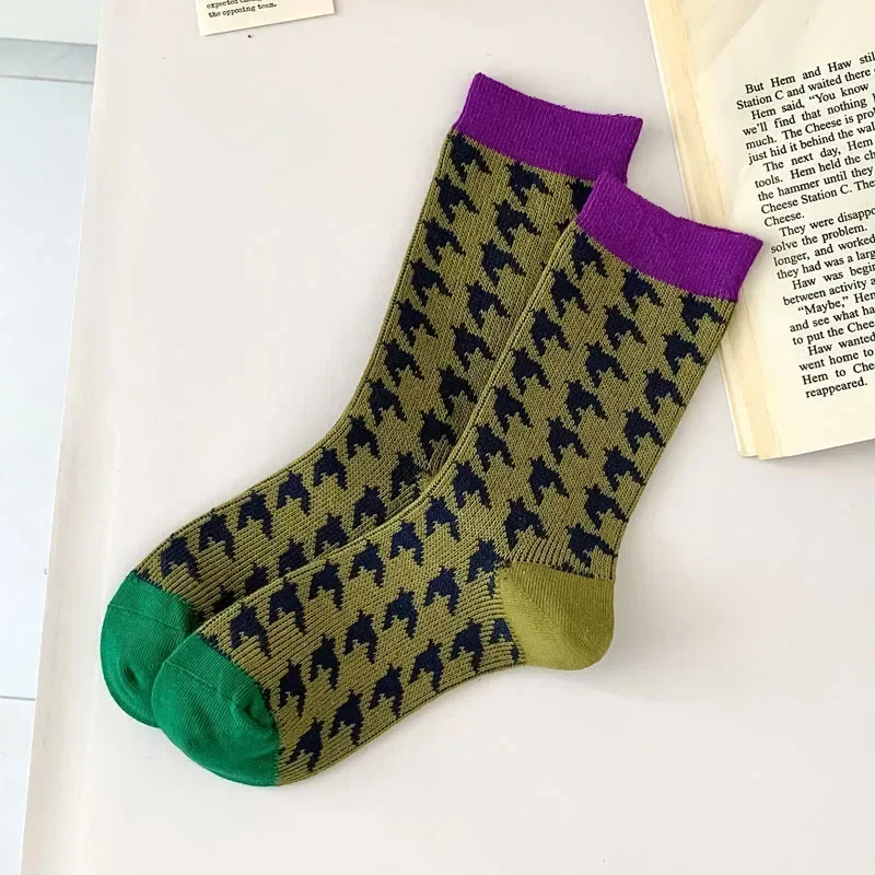 Mix Pattern Crew Socks - Ice Cream Cake