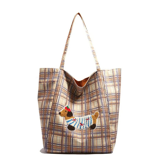 Stylish Dachshund Patterned Shoulder Bag (3 Designs) - Ice Cream Cake