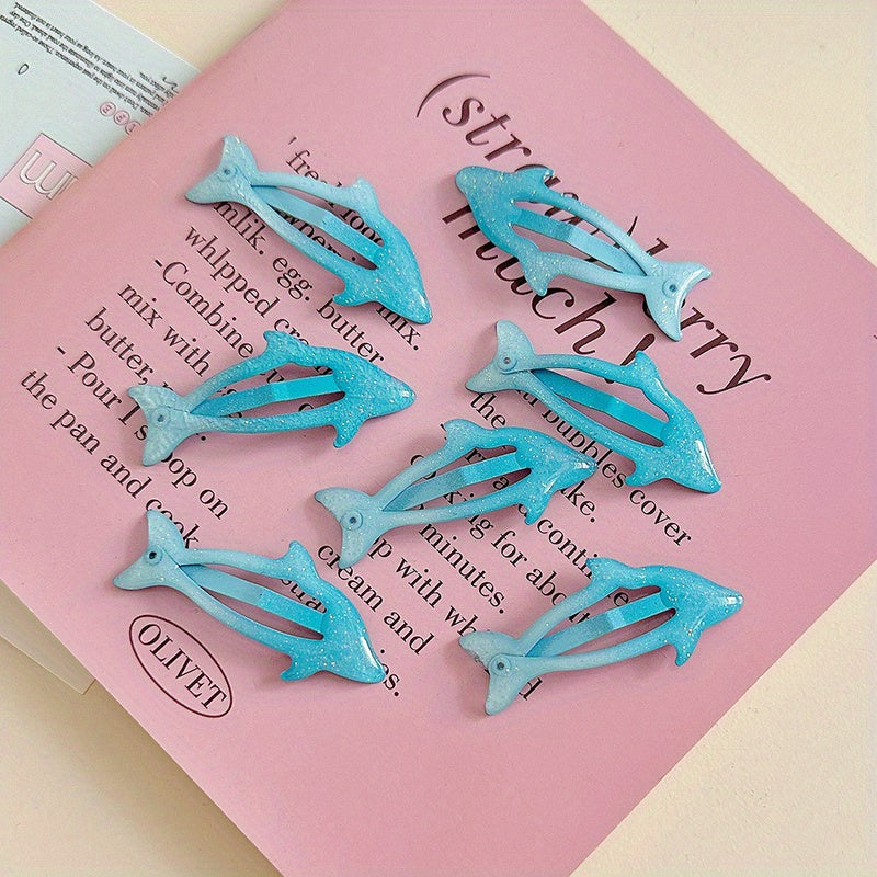 Dolphin Hair Clips (Set of 4) - Ice Cream Cake