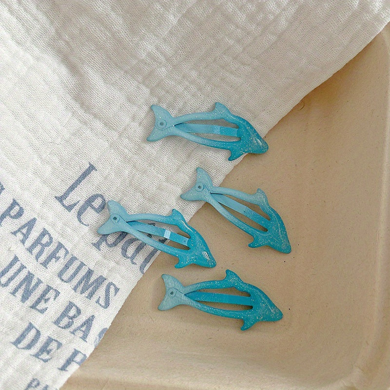 Dolphin Hair Clips (Set of 4) - Ice Cream Cake