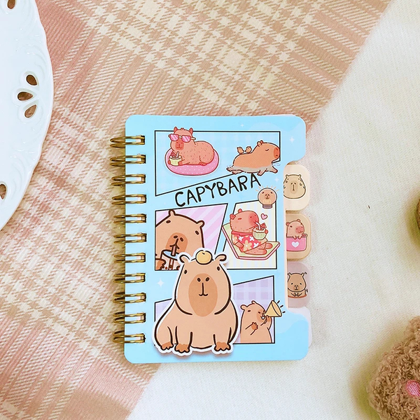 Capybara Mini Tabbed Notebook (4 Designs) – Ice Cream Cake