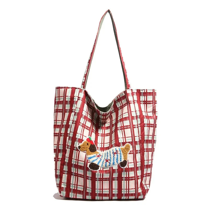 Stylish Dachshund Patterned Shoulder Bag (3 Designs) - Ice Cream Cake