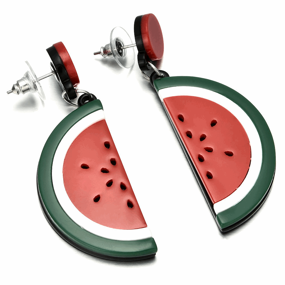 Acrylic Watermelon Earrings - Ice Cream Cake