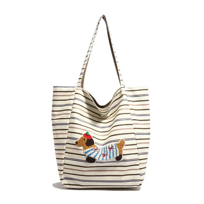 Stylish Dachshund Patterned Shoulder Bag (3 Designs) - Ice Cream Cake