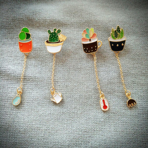 Potted Succulent Charm Pin (4 Designs) - Ice Cream Cake