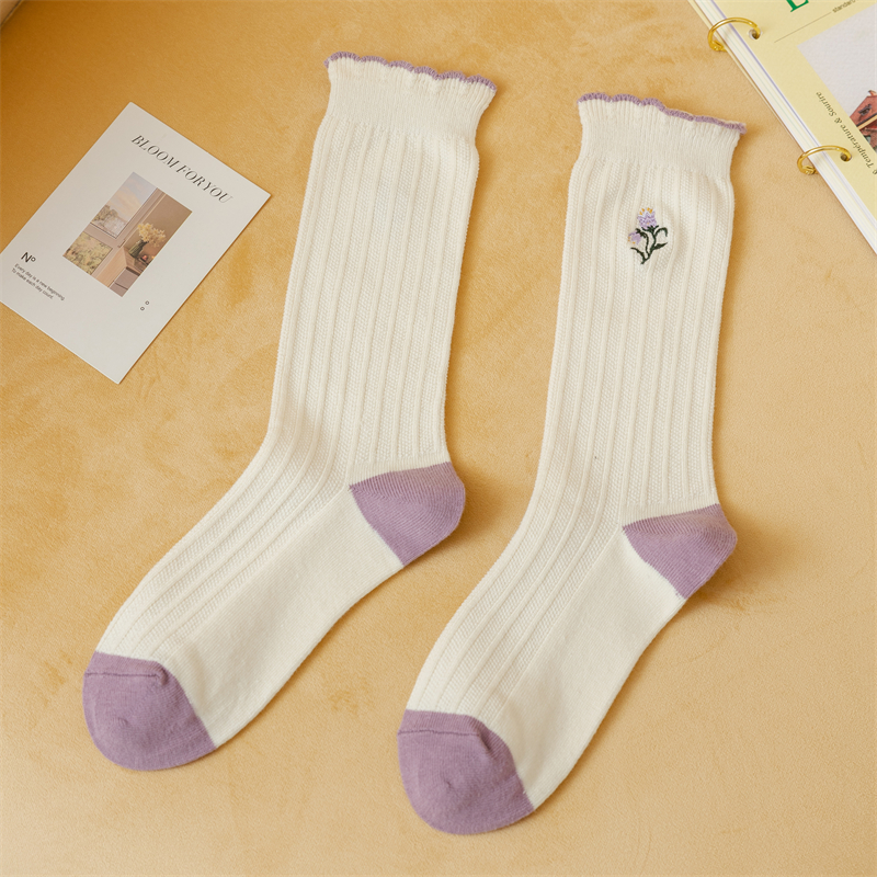 Lovely Lavender Ankle Socks (3 Designs)
