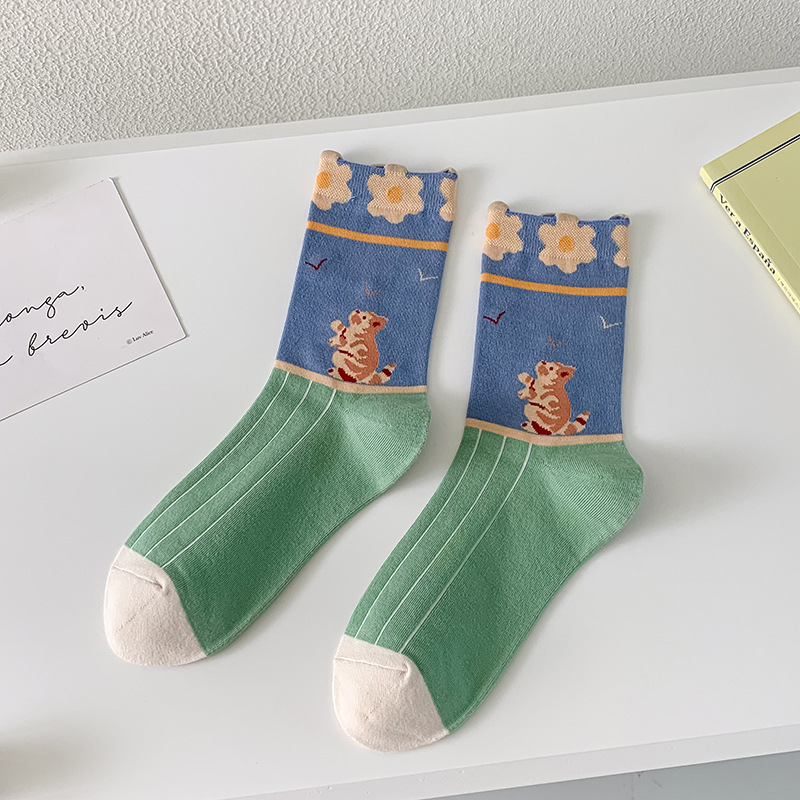 Kitten Cottage Ankle Socks (5 Designs)