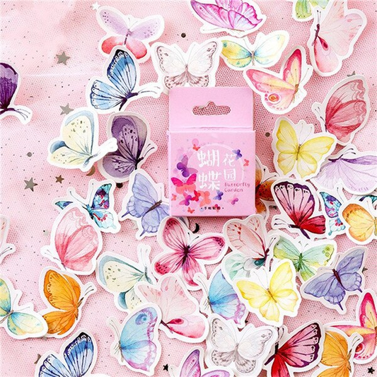 Pastel Butterfly Sticker Pack (45pcs)