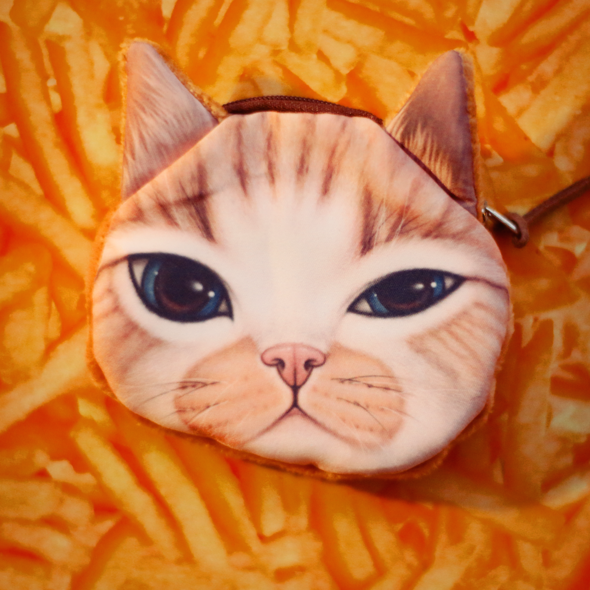 Cat face coin purse with ears - Ice Cream Cake