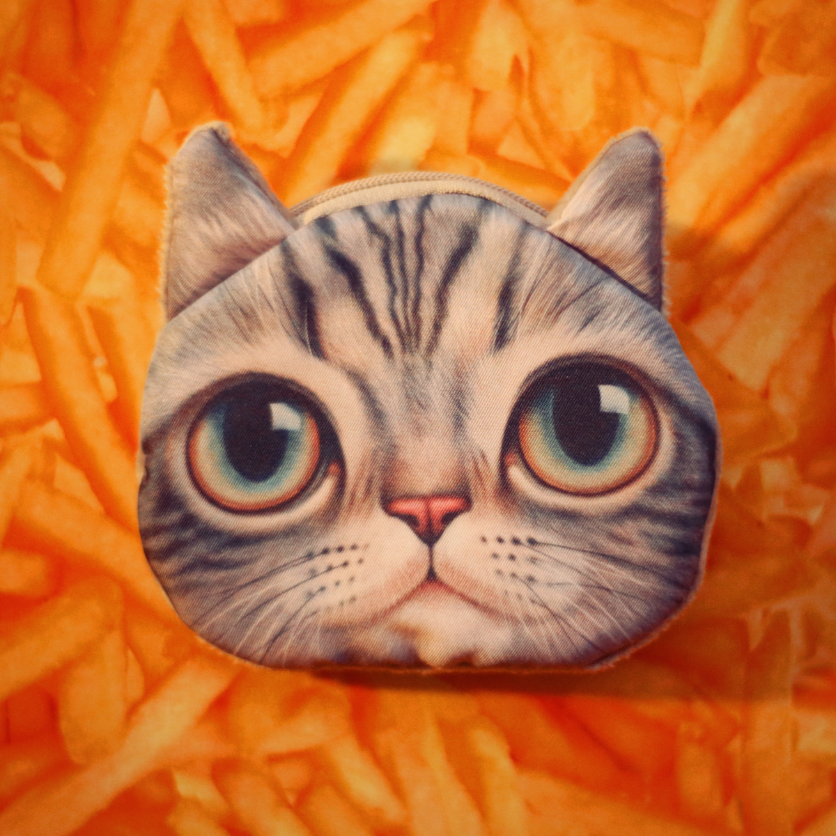 Cat face coin purse with ears - Ice Cream Cake