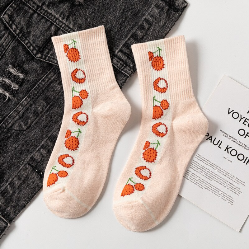 Ribbed Fruit Ankle Socks (5 Designs)