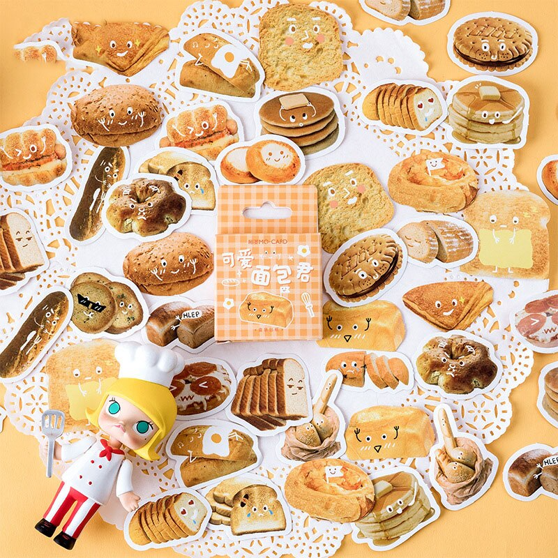 Emotional Bread Sticker Pack (45pcs) – Ice Cream Cake