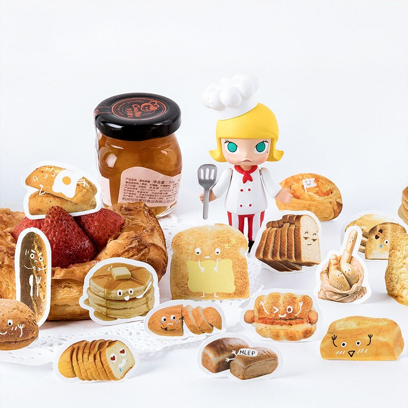 Emotional Bread Sticker Pack (45pcs) – Ice Cream Cake
