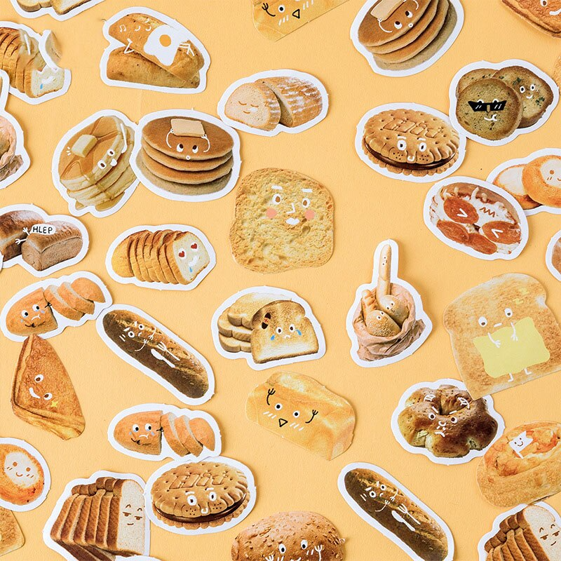 Emotional Bread Sticker Pack (45pcs) – Ice Cream Cake