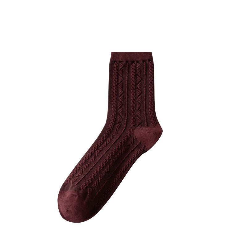 Chocolate Brown Cottagecore Ankle Socks (5 Designs)
