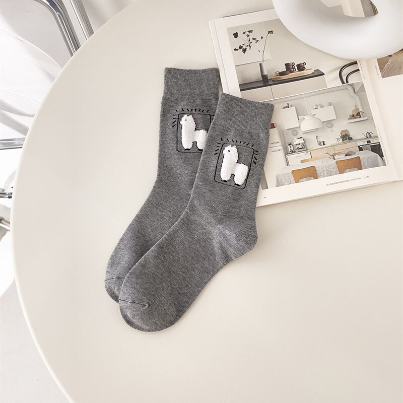 Fluffy Alpaca Ankle Socks (3 Colours)