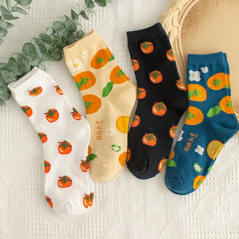 Orange Ankle Socks (4 Colours)