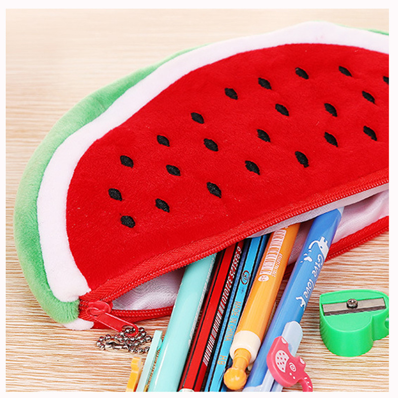 Plush Watermelon Pencil Case