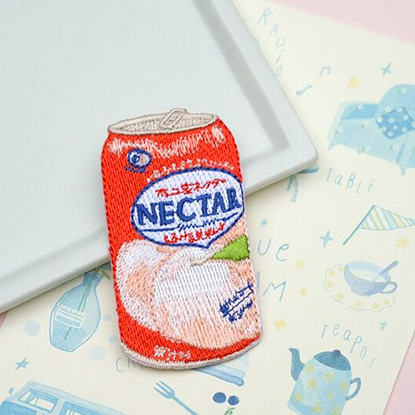 Peach Nectar Soda Iron-On Patch - Ice Cream Cake