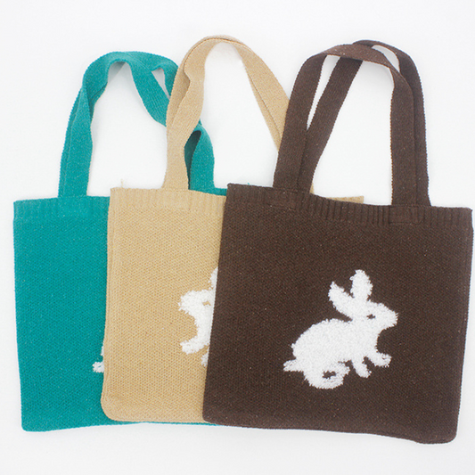 Knitted Bunny Tote Bag (3 Colours)