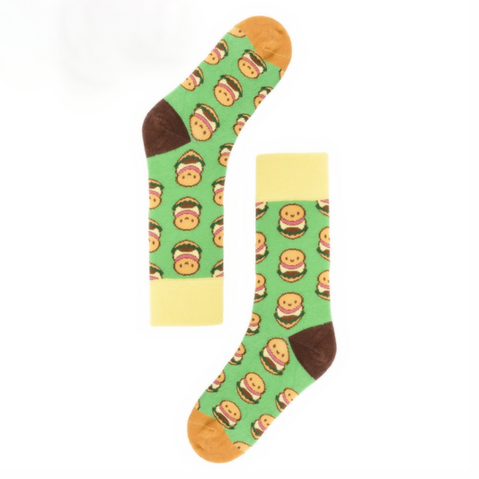 Happy Hamburger Ankle Socks - Ice Cream Cake