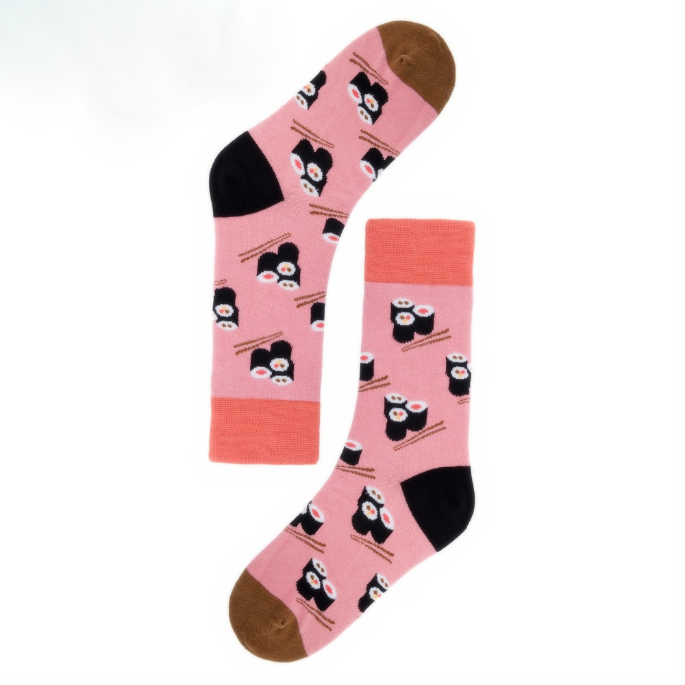 Pink Sushi Ankle Socks - Ice Cream Cake
