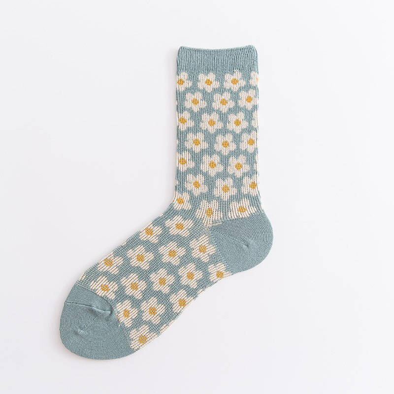 Vintage Style Daisy Ankle Socks (6 Colours)