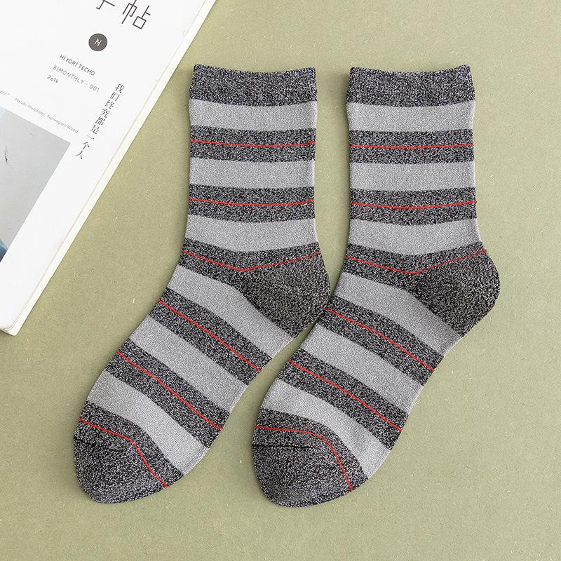 Sparkle Stripe Ankle Socks (5 colours)