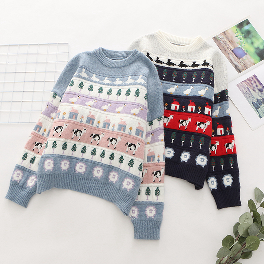 Farm Life Pattern Jumper (2 Colours)