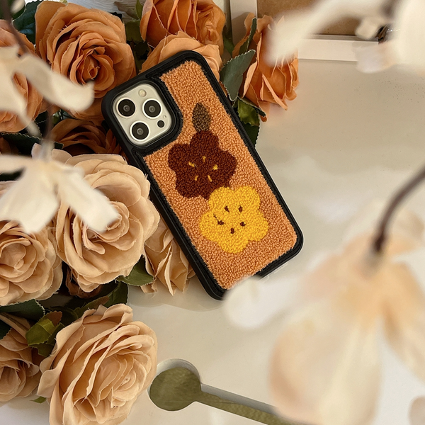 Retro Plush Flower iPhone Case