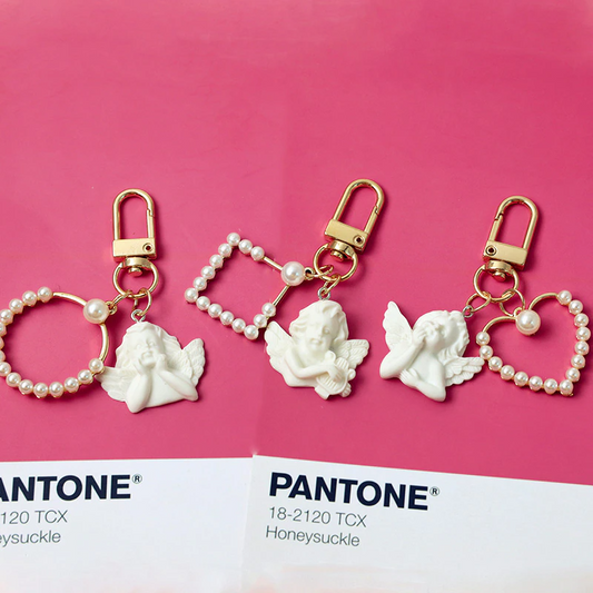 Pearl Charm Cherub Keychain (3 Designs)