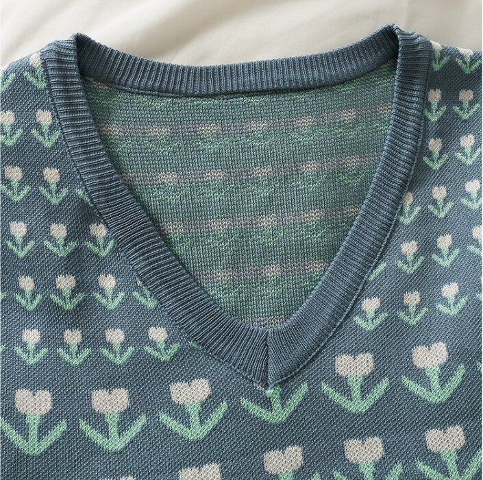 Retro Style Tulip Sweater Vest (3 Colours)