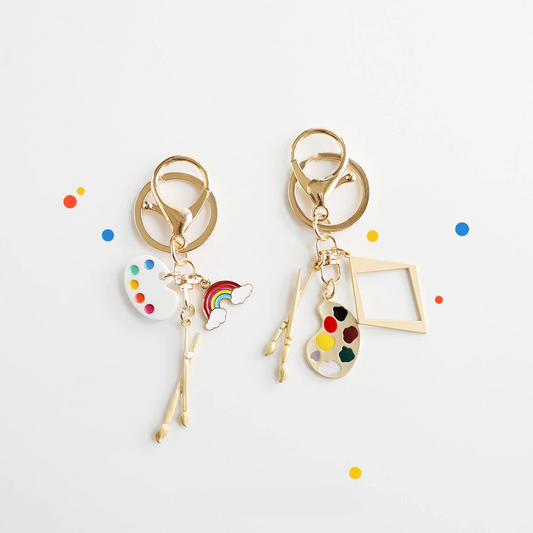 Paint Palette Art Charm Keychains (2 Designs)