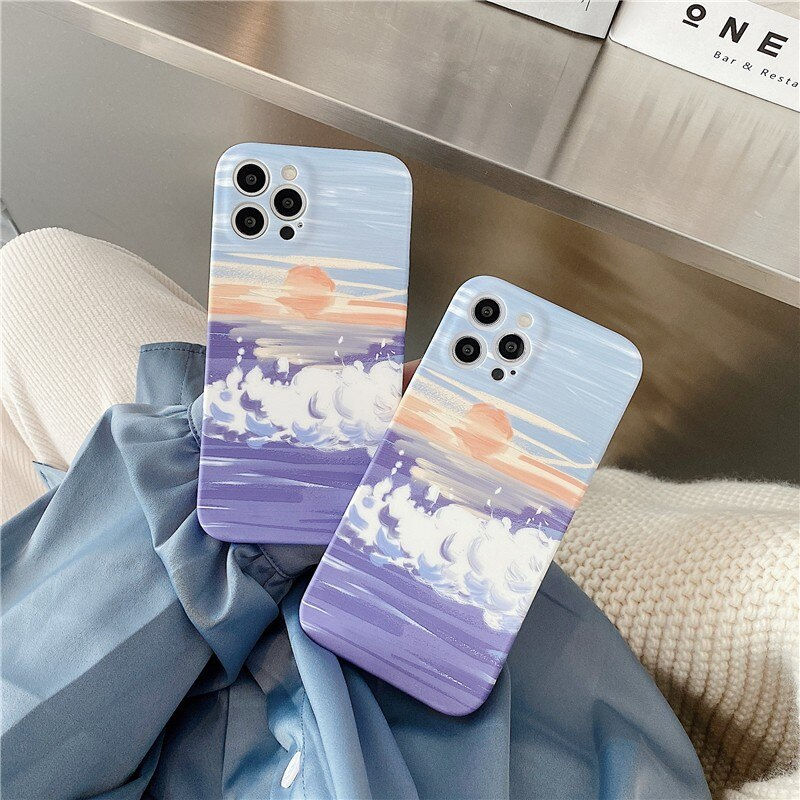 Pastel Painted Waves iPhone Case