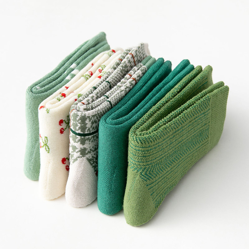 Green Cottagecore Ankle Socks (5 Designs)
