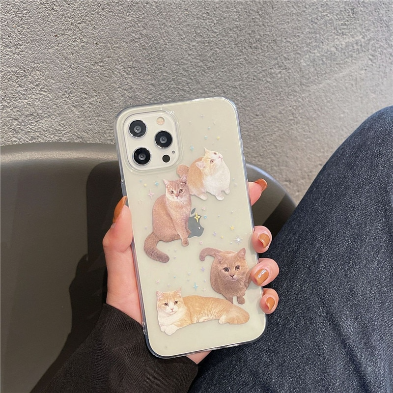 Transparent Y2K Kitty Cat iPhone Case
