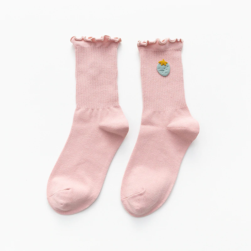 Strawberry Icon Ankle Socks (7 Colours) – Ice Cream Cake