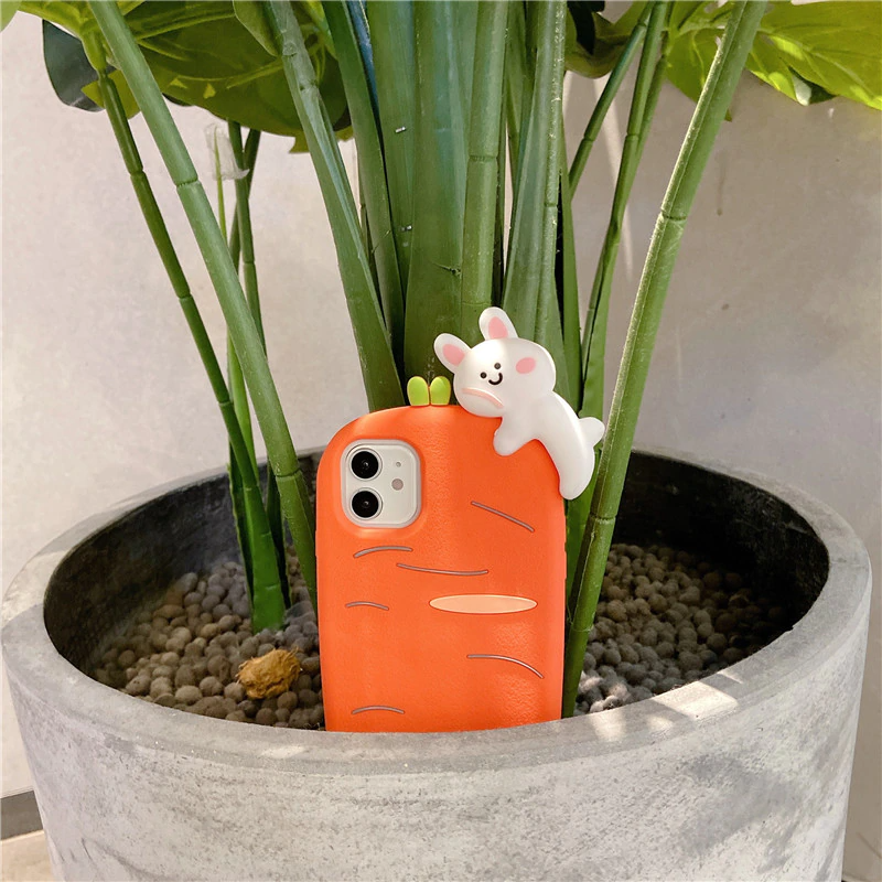 Carrot Bunny iPhone Case with Charm