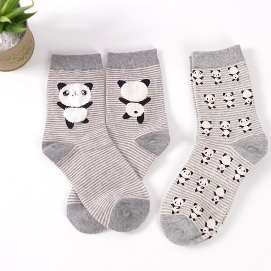 Panda Bear Crew Sock Set (set of 2 pairs)