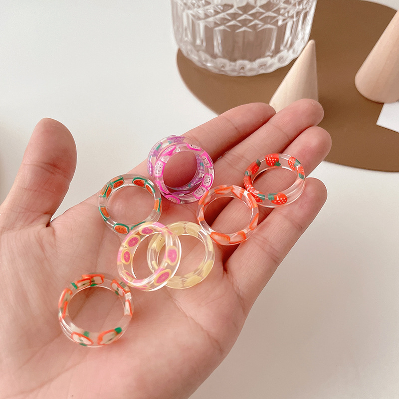 Transparent Fruit Rings (8 Designs)