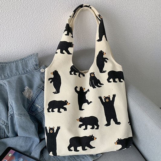 Bear Pattern Tote Bag